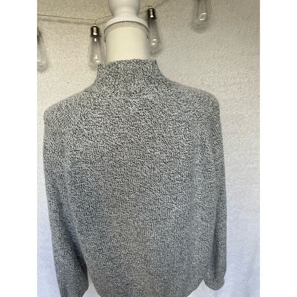 Rebecca Malone Turtle Neck Knitted Sweater Gray White Blend Acrylic Women's XL - Picture 8 of 9